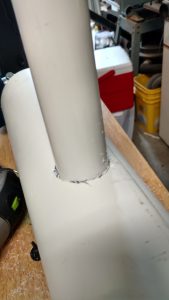 Test Fitting the PVC Pipe