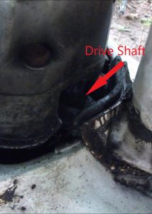Stuck Drive Shaft view of shaft