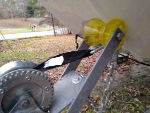New Bow Roller on boat trailer